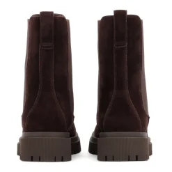 Slip-on ruskindstøvler i brun farve