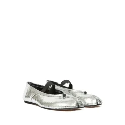 Sølv Elastisk Strop Tabi Slip-On Sko