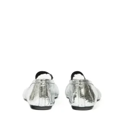 Sølv Elastisk Strop Tabi Slip-On Sko