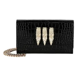 Small Croco Embossed Clutch Eagle