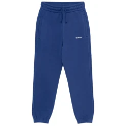 Snørebukser med blåt logodetalje