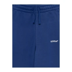 Snørebukser med blåt logodetalje