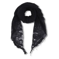 Sort Åben Strikket Bandana