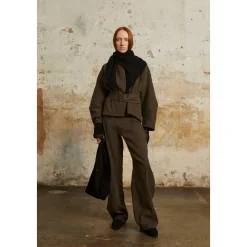 Sort Åben Strikket Bandana