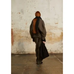 Sort Åben Strikket Bandana