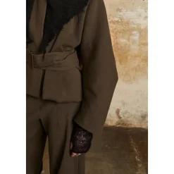 Sort Åben Strikket Bandana