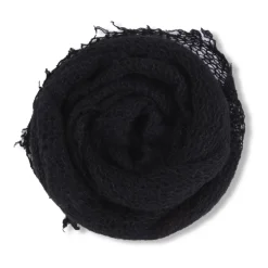 Sort Åben Strikket Bandana