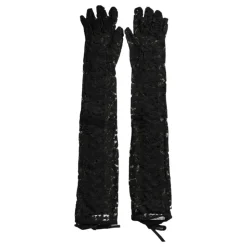 Sort Blonde Albuelængde Handsker