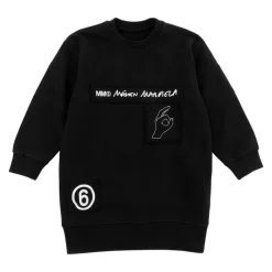 Sort bomuld langærmet kjole