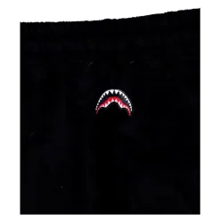 Sort bomulds joggingbukser med haj-logo