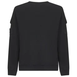 Sort Bomuldssweater med Lommer