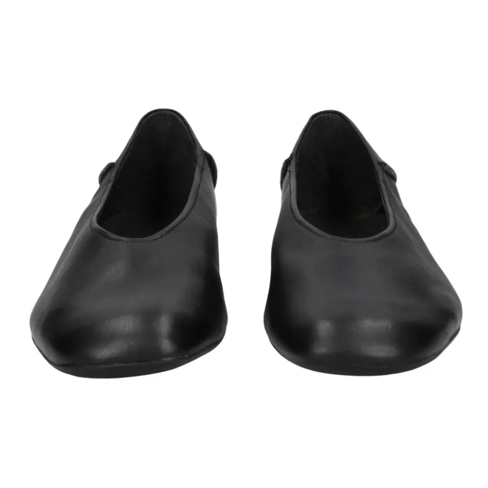 Sort Casual Læder Ballet Flats