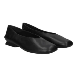 Sort Casual Læder Ballet Flats