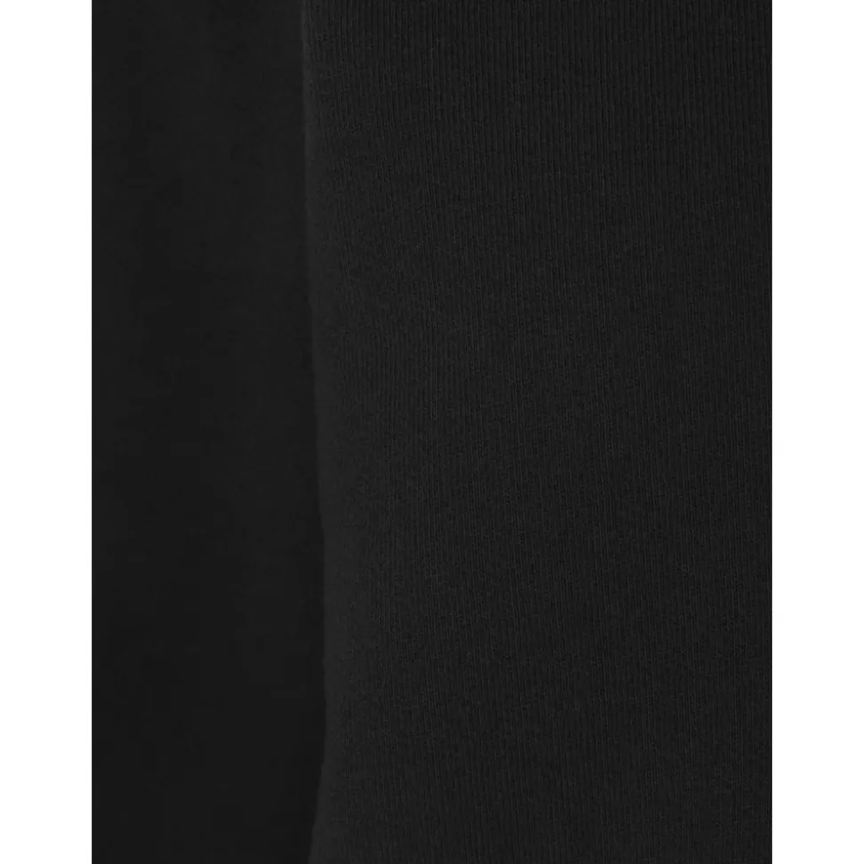 Sort Crew Neck Sweater med Lomme