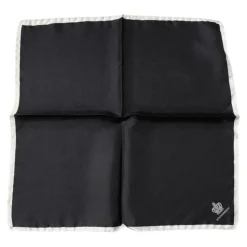 Sort Crown Logo Silke Lommetørklæde Tørklæde