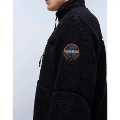 Sort Ekspedition Fleece Lynlås Jakke