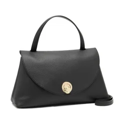 Sort Foldover Top Håndtaske