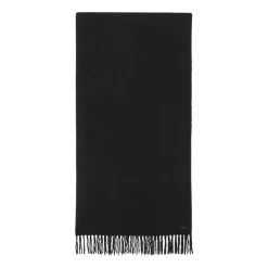 Sort frynset tørklæde