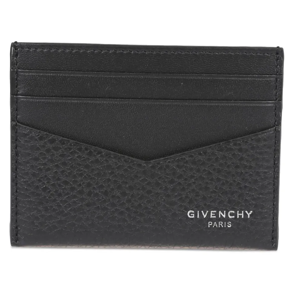 Sort Korn Kalveskind Kortholder Pung