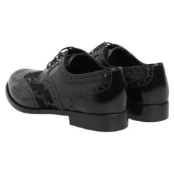 Sort Læder Blomstret Blonder Kjolesko