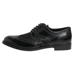 Sort Læder Blomstret Blonder Kjolesko