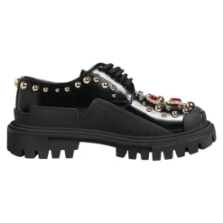 Sort læder juvel Derby sko