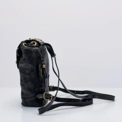 Sort læder rygsæk LIRI