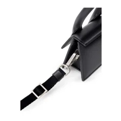 Sort Læder Sweatshirt og Mini Taske