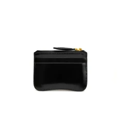 Sort Læderkortholder med Lynlås