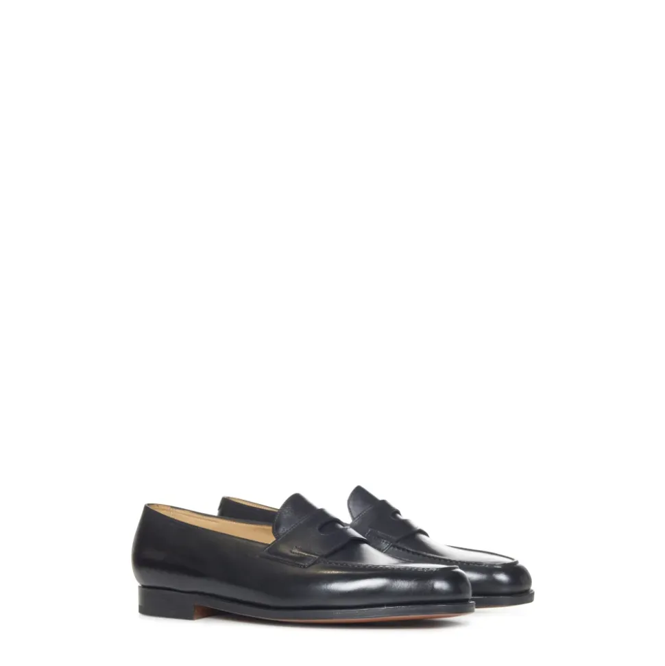 Sort Loafer Sko Elegant Stil