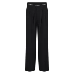 Sort Logo Pant med brede ben