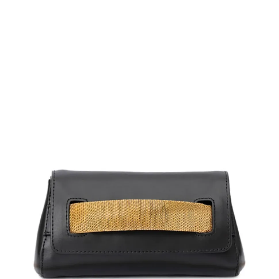 Sort og Guld Gossip Clutch Taske
