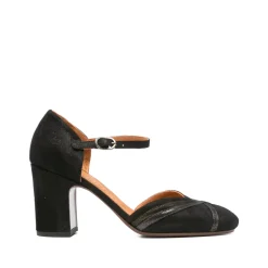 Sort Ruskind Ankelrem Blokhæl