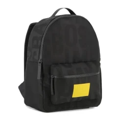 Sort rygsæk med gul accentlap