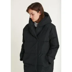 Sort Shawl Krave Vinterfrakke