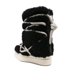 Sort Shearling Snøresko