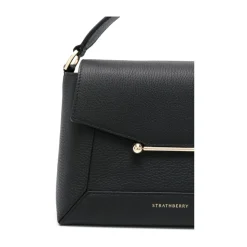 Sort Skuldertaske med Foldover Top