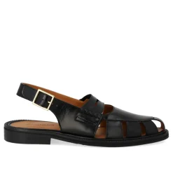 Sort Slingback Loafer med Cut-Out Mønster