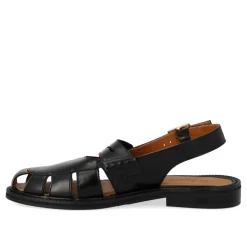 Sort Slingback Loafer med Cut-Out Mønster