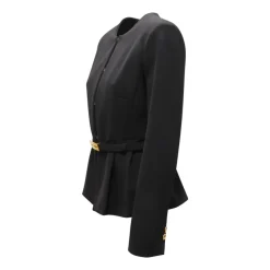 Sort Stretch Crepe Jakke