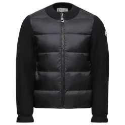 Sort sweater med ribstrik