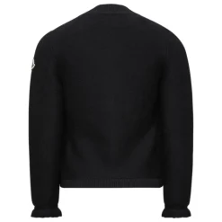 Sort sweater med ribstrik