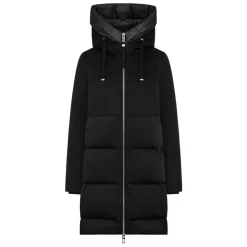 Sort uld pufferjakke