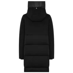 Sort uld pufferjakke