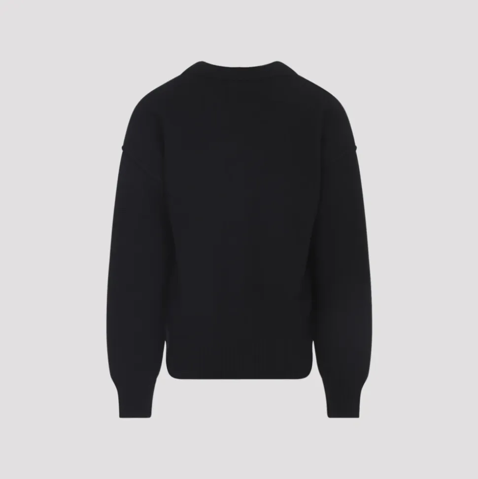 Sort Uld V-Hals Cardigan AW25