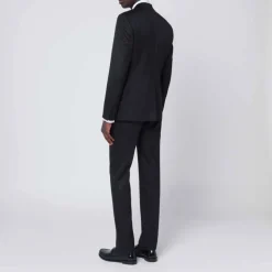 Sort Uldjakkesæt 100% Lana