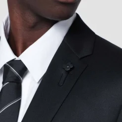 Sort Uldjakkesæt 100% Lana