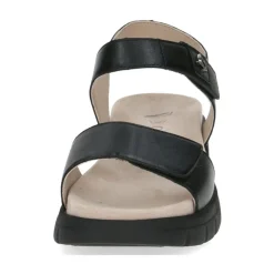 Sorte Afslappede Åbne Flade Sandaler