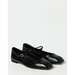 Sorte flade ballerinaer mandel tå