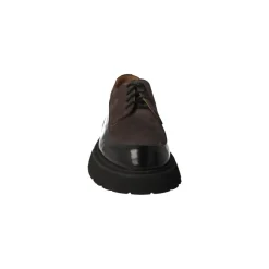 Sort/Grå Læder Snøresko til Kvinder